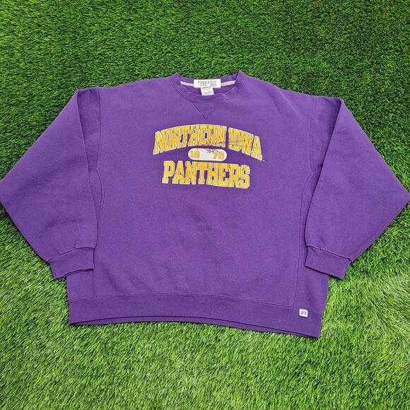 Vintage Northern Iowa Panthers Sweatshirt XL 26x26 Baggy Y2K - Picture 1 of 12